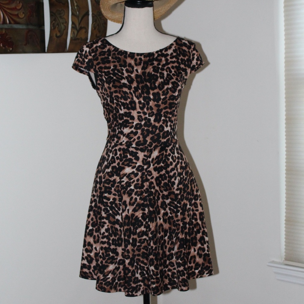 Mystic, Leopard print skater dress ....